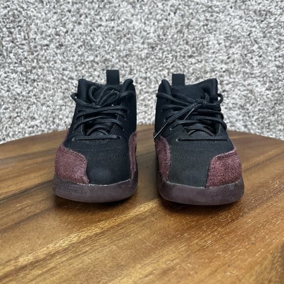 Air Jordan 12 Retro A Ma Maniere (TD) Size 9C FB2687-001 Black Burgundy - Picture 2 of 8